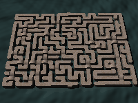 raytraced 21x16 maze 1